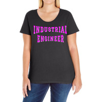 Industrial Engineer In Pink Color Text Travel Ladies Curvy T-shirt | Artistshot