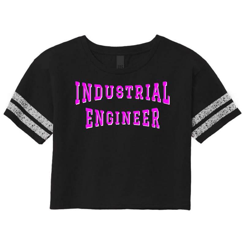 Industrial Engineer In Pink Color Text Travel Scorecard Crop Tee by kuwukmauser8 | Artistshot