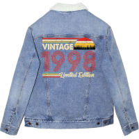 Vintage 1998 Birthday  Limited Edition 1998 Birthd Unisex Sherpa-lined Denim Jacket | Artistshot