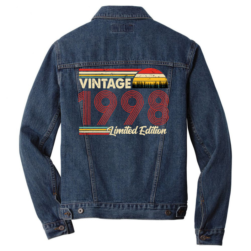 Vintage 1998 Birthday  Limited Edition 1998 Birthd Men Denim Jacket by razeiusanaf | Artistshot