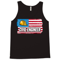 Civil Engineer American Flag Patriotic Civil Engin Tank Top | Artistshot