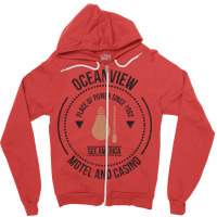 Control Oceanview Motel And Casino Retro Zipper Hoodie | Artistshot