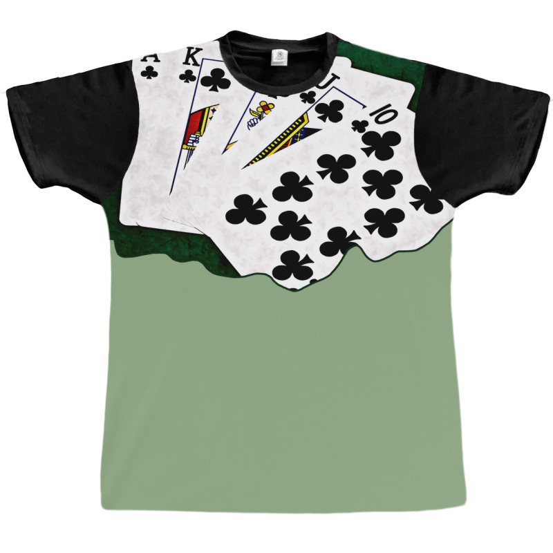 Poker Hands Royal Flush Clubs Graphic T-shirt | Artistshot