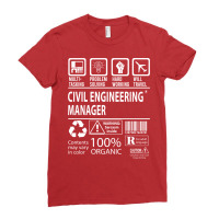 Civil Engineering Manager T  Multitasking Certifie Ladies Fitted T-shirt | Artistshot