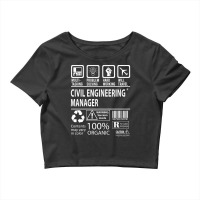 Civil Engineering Manager T  Multitasking Certifie Crop Top | Artistshot