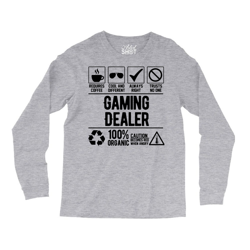 Gaming Dealer Job Black Travel Long Sleeve Shirts | Artistshot