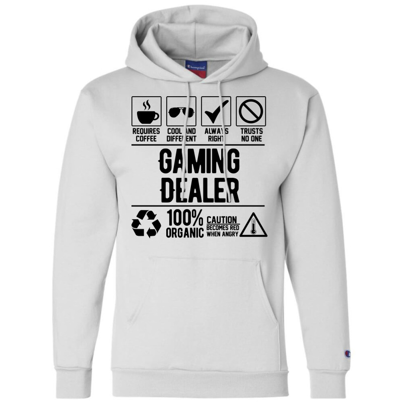 Gaming Dealer Job Black Travel Champion Hoodie | Artistshot