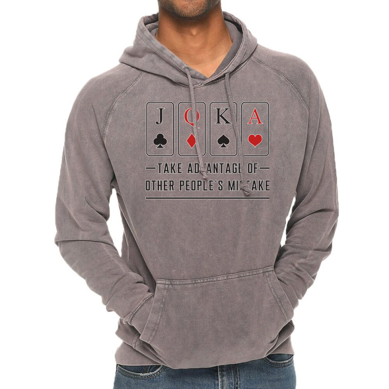 Poker Cards Casino Card Playing Day Gift Aesthetic Vintage Hoodie | Artistshot