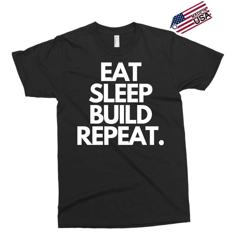 Eat Sleep Build Repeat Hippie Retro Exclusive T-shirt | Artistshot