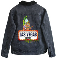 Las Vegas This Summer Cute Unisex Sherpa-lined Denim Jacket | Artistshot