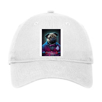 Pug Casino Fancy Dog Gambler Boy Adjustable Cap | Artistshot