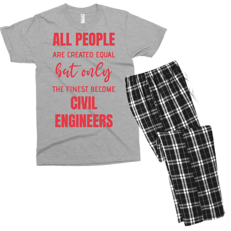 Funny Civil Engineer Quote Trending Men's T-shirt Pajama Set by commeyvancht | Artistshot