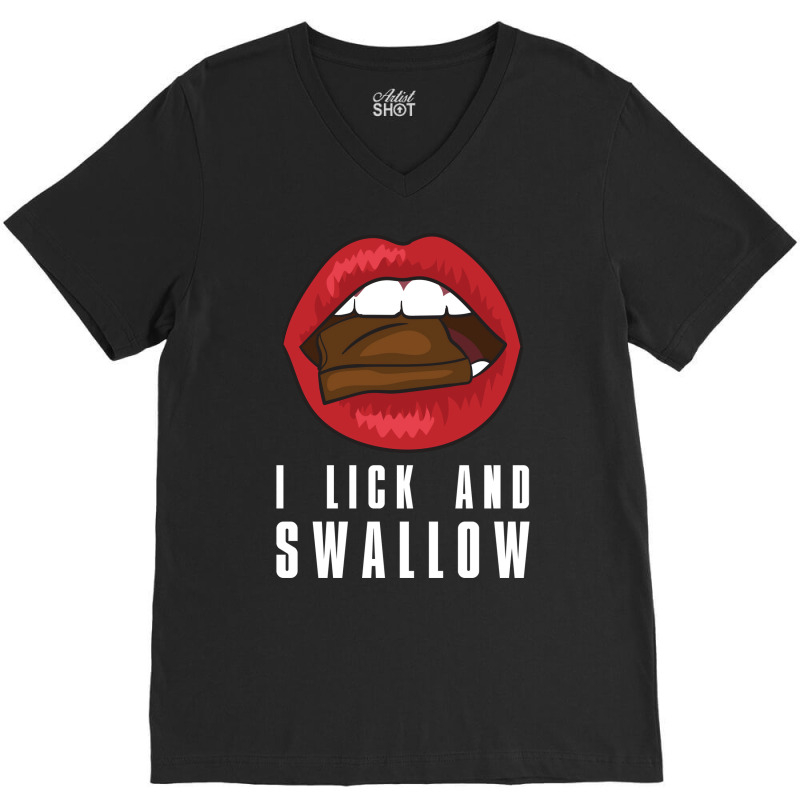 Chocolate Slogan For Naughty Candy Fans Love V-Neck Tee by leixochairih | Artistshot