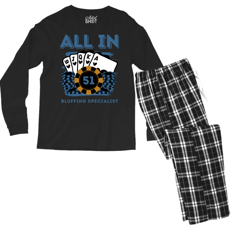 All In St Poker Casino Years Old Poker Gambler Bir Men's Long Sleeve Pajama Set | Artistshot