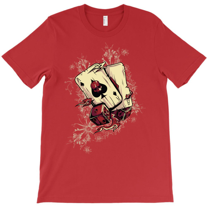 Casino Cards Poker Blackjack Cubes Yellow T-shirt | Artistshot