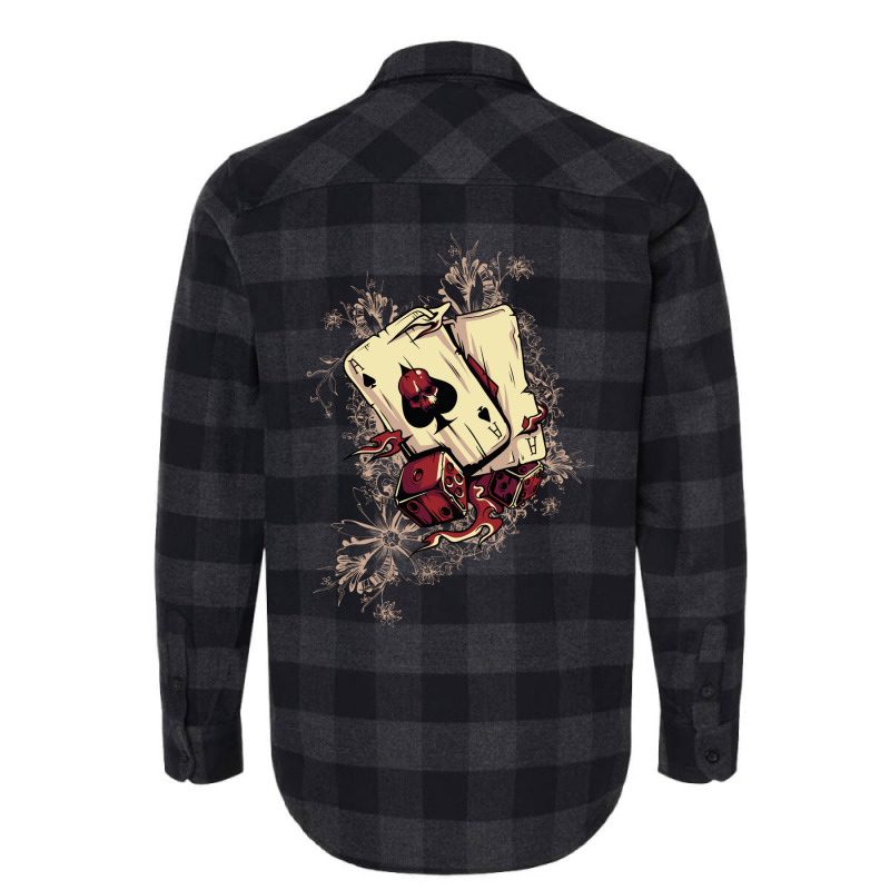 Casino Cards Poker Blackjack Cubes Yellow Flannel Shirt | Artistshot