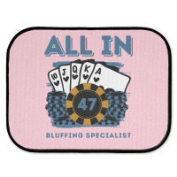 All In 47 47th Poker Casino 47 Years Old Poker Gam Rear Car Mat | Artistshot