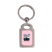 All In 47 47th Poker Casino 47 Years Old Poker Gam Silver Rectangle Keychain | Artistshot