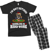 Gambling Is Hard Work Funny Casino Gift Boy Men's T-shirt Pajama Set | Artistshot