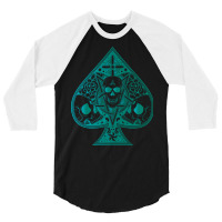 Ace Of Spades Aquamarine Aesthetic 3/4 Sleeve Shirt | Artistshot