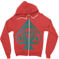 Ace Of Spades Aquamarine Aesthetic Zipper Hoodie | Artistshot