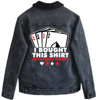 Casino Poker Vegas Omaha Texas Holdem Gambler Trav Unisex Sherpa-lined Denim Jacket | Artistshot