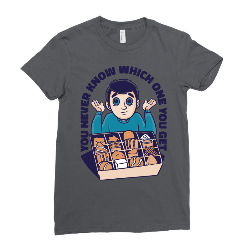 Man And Chocolate Box Boy Ladies Fitted T-Shirt by leixochairih | Artistshot