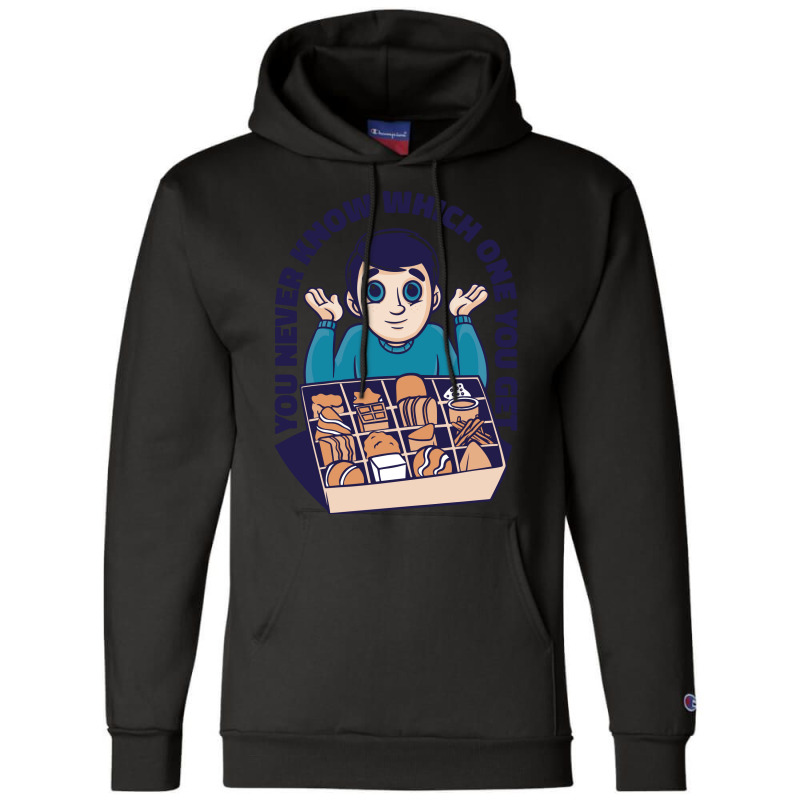 Man And Chocolate Box Boy Champion Hoodie by leixochairih | Artistshot