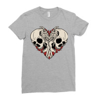 Skull Hearts Stars Ladies Fitted T-shirt | Artistshot