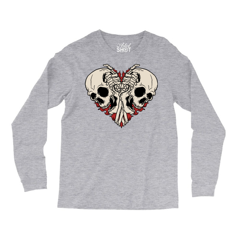 Skull Hearts Stars Long Sleeve Shirts | Artistshot