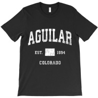 Aguilar Colorado Co Vintage Athletic Sports Design T-shirt | Artistshot