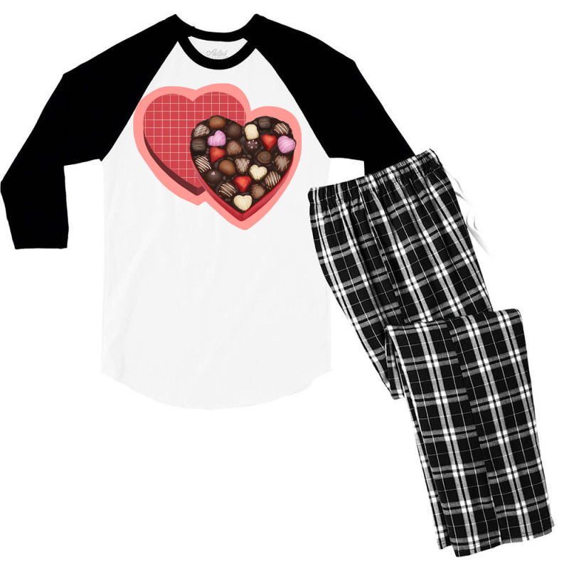 Valentines Day Stars Men's 3/4 Sleeve Pajama Set by leixochairih | Artistshot