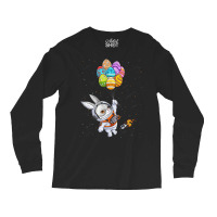 Happy Easter Day Bunny Egg Astronaut Space Boys Gi Long Sleeve Shirts | Artistshot