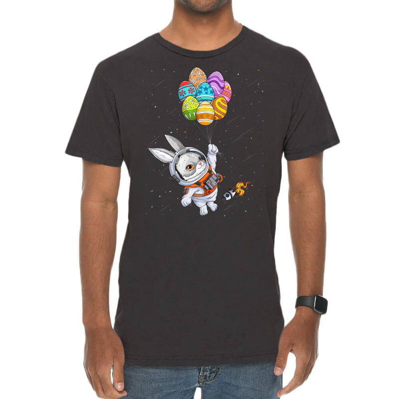 Happy Easter Day Bunny Egg Astronaut Space Boys Gi Vintage T-shirt | Artistshot