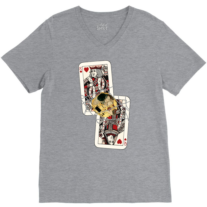 The Kiss Yellow V-neck Tee | Artistshot