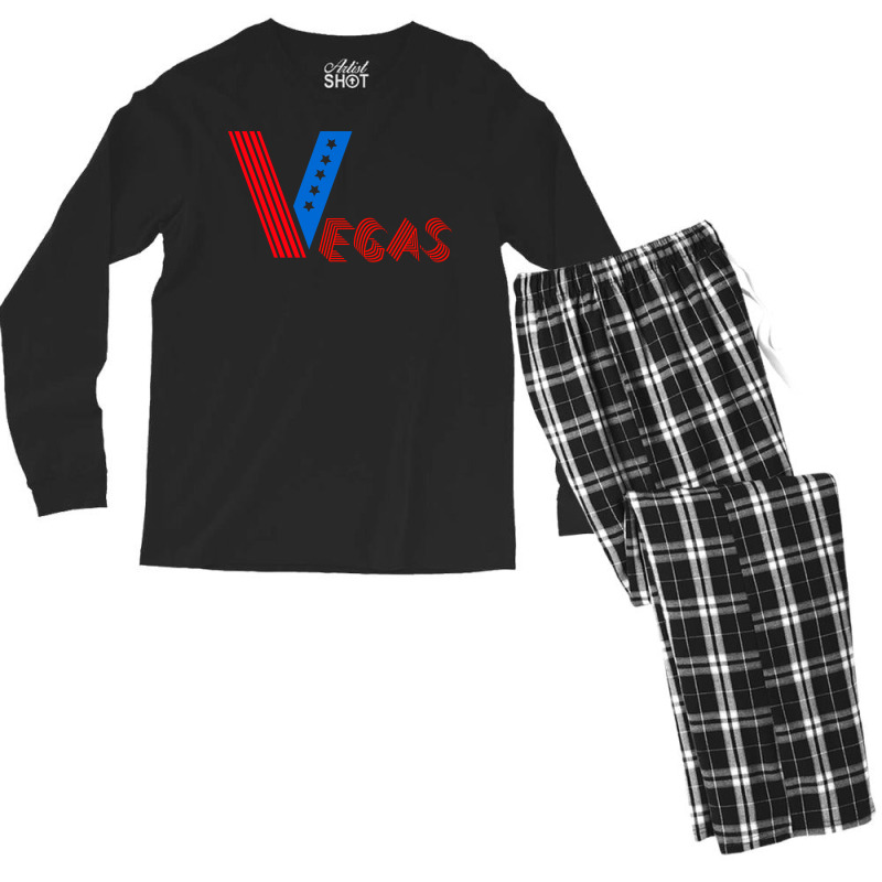 Vegas Usa Funny Men's Long Sleeve Pajama Set | Artistshot