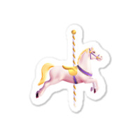 Carousel Merry Go Round Pony Horse Retro Blue Sticker | Artistshot