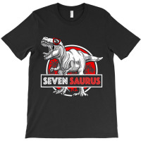 I Am Seven Saurus 7 Yrs Old T Rex For Boys 7th Bir T-shirt | Artistshot