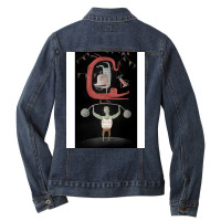 Circus Girl Blue Ladies Denim Jacket | Artistshot