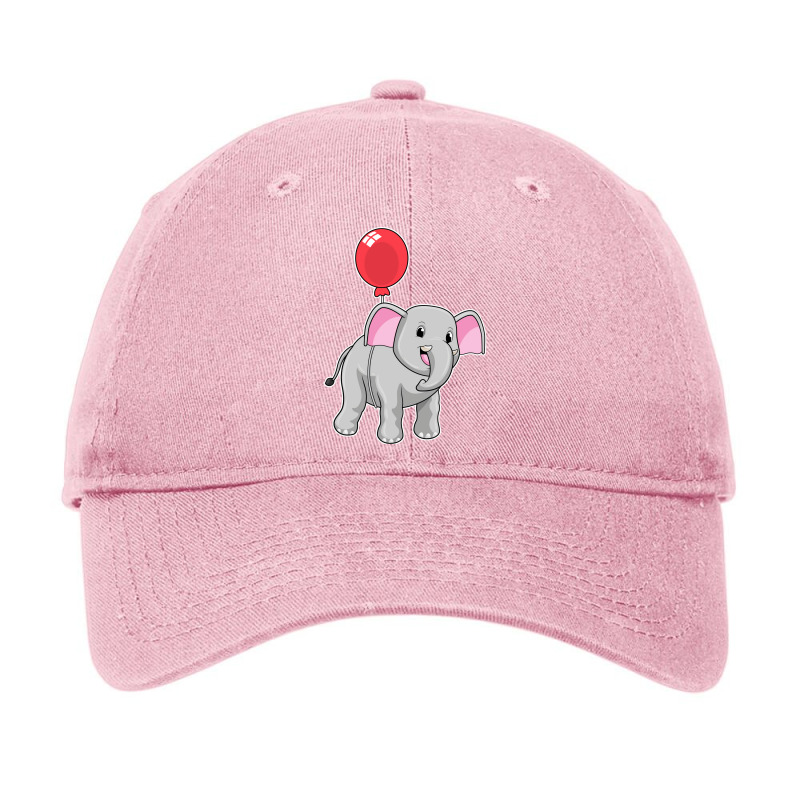 Elephant With Balloon Music Adjustable Cap by rulyyknietah | Artistshot