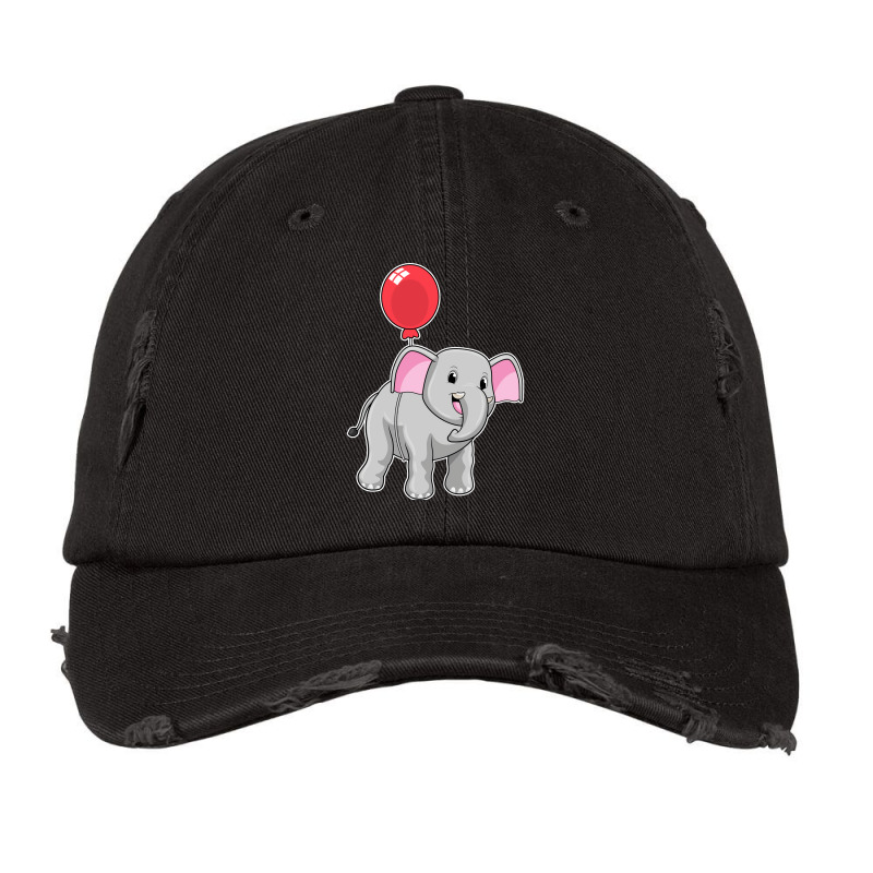 Elephant With Balloon Music Vintage Cap by rulyyknietah | Artistshot