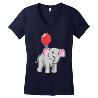 Elephant With Balloon Music Women's V-neck T-shirt | Artistshot