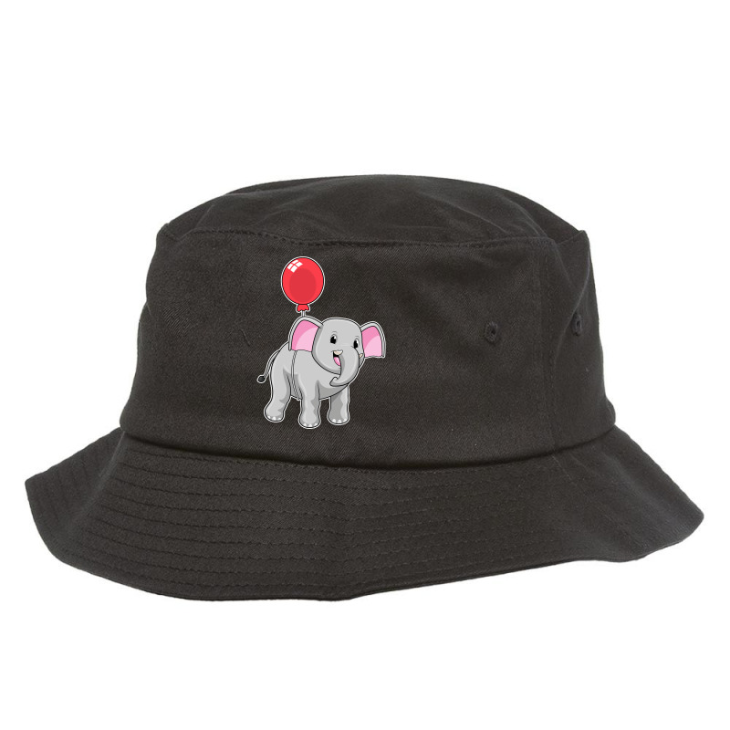 Elephant With Balloon Music Bucket Hat by rulyyknietah | Artistshot