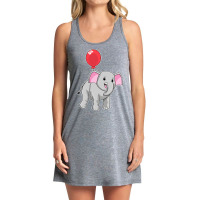 Elephant With Balloon Music Tank Dress | Artistshot