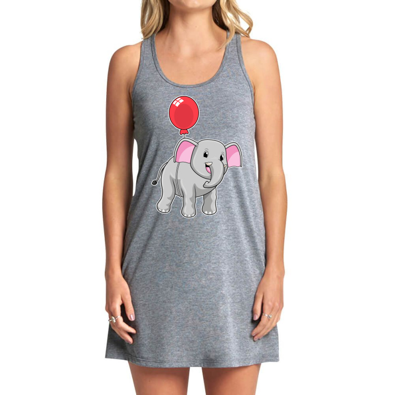 Elephant With Balloon Music Tank Dress by rulyyknietah | Artistshot