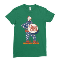 Circus Liquor Halftone Clown Sign Summer Ladies Fitted T-shirt | Artistshot