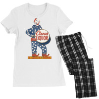 Circus Liquor Halftone Clown Sign Summer Women's Pajamas Set | Artistshot