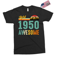 April 1950 Birthday Gift  Vintage April 1950 Aweso Exclusive T-shirt | Artistshot