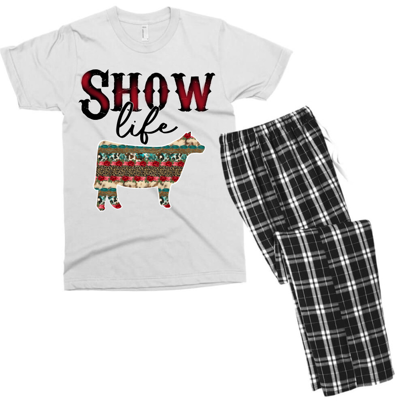 Show Life Livestock Heifer Cow Serape Cheetah Pull Men's T-shirt Pajama Set by likensjaymie | Artistshot