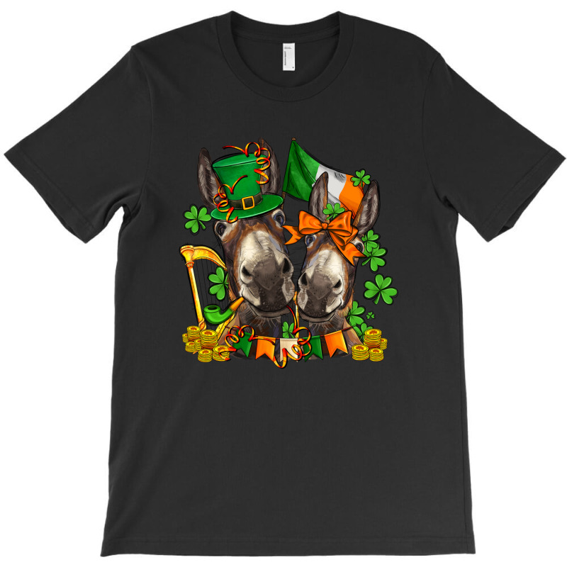 St Patricks Donkeys With Shamrocks T-shirt | Artistshot